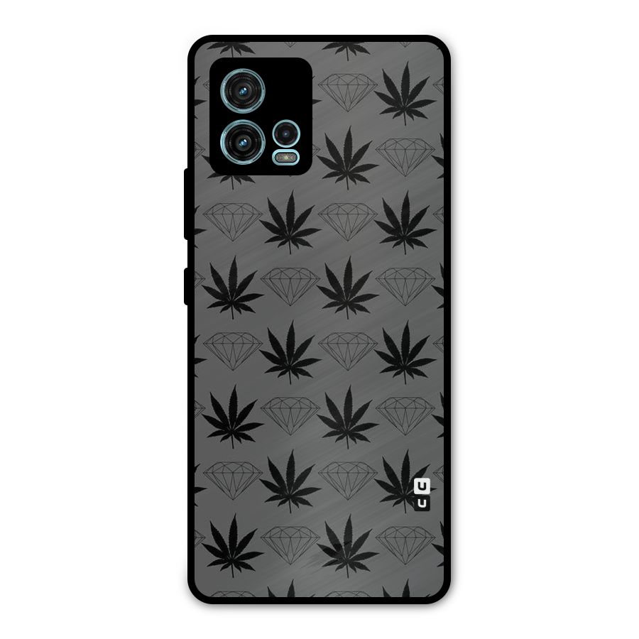 Grass Diamond Metal Back Case for Moto G72