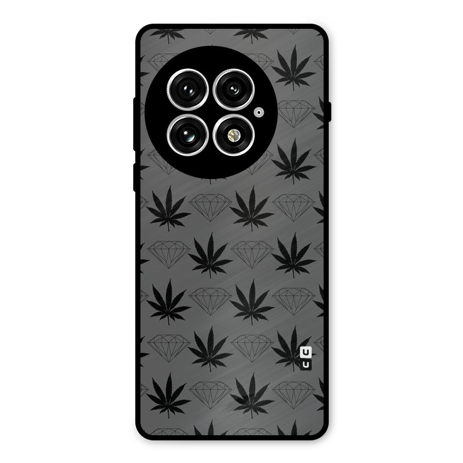 Grass Diamond Metal Back Case for OnePlus 13
