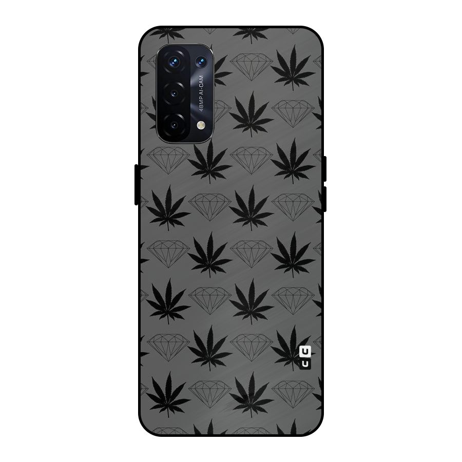 Grass Diamond Metal Back Case for Oppo A74 5G