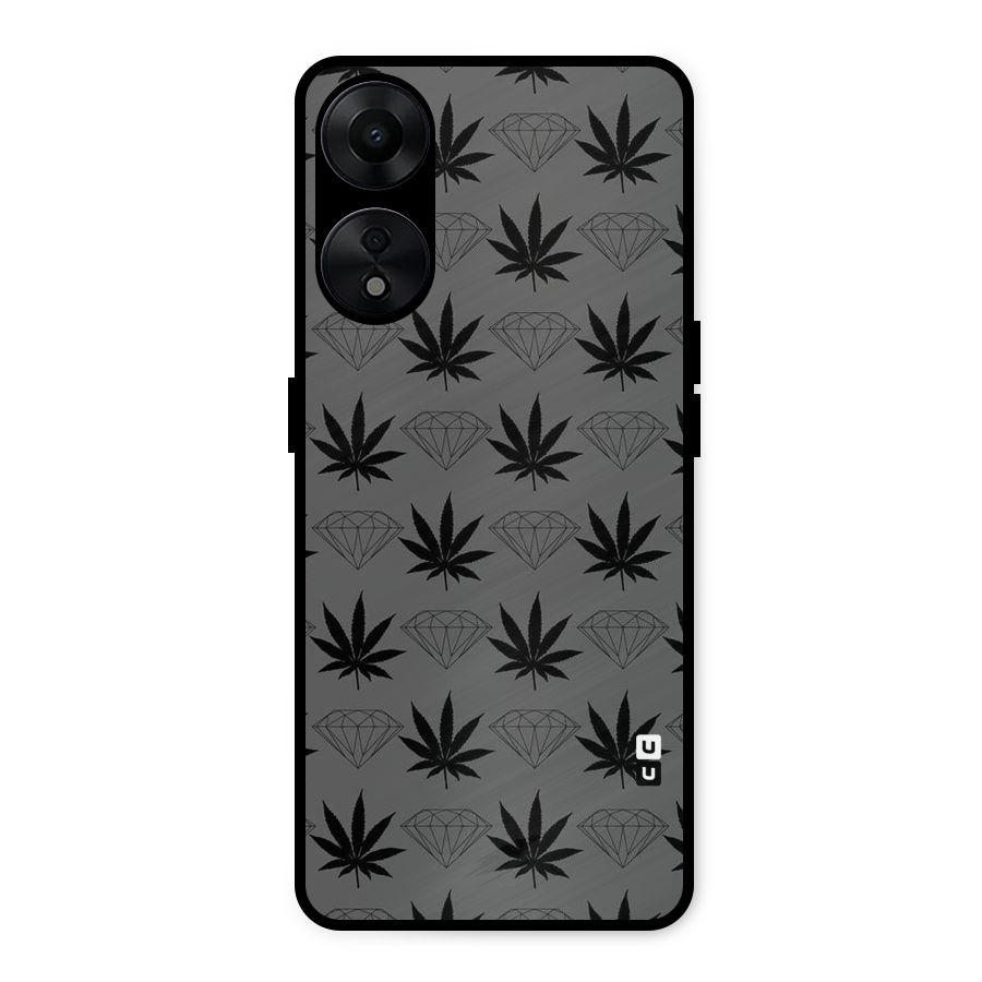 Grass Diamond Metal Back Case for Oppo A78 5G