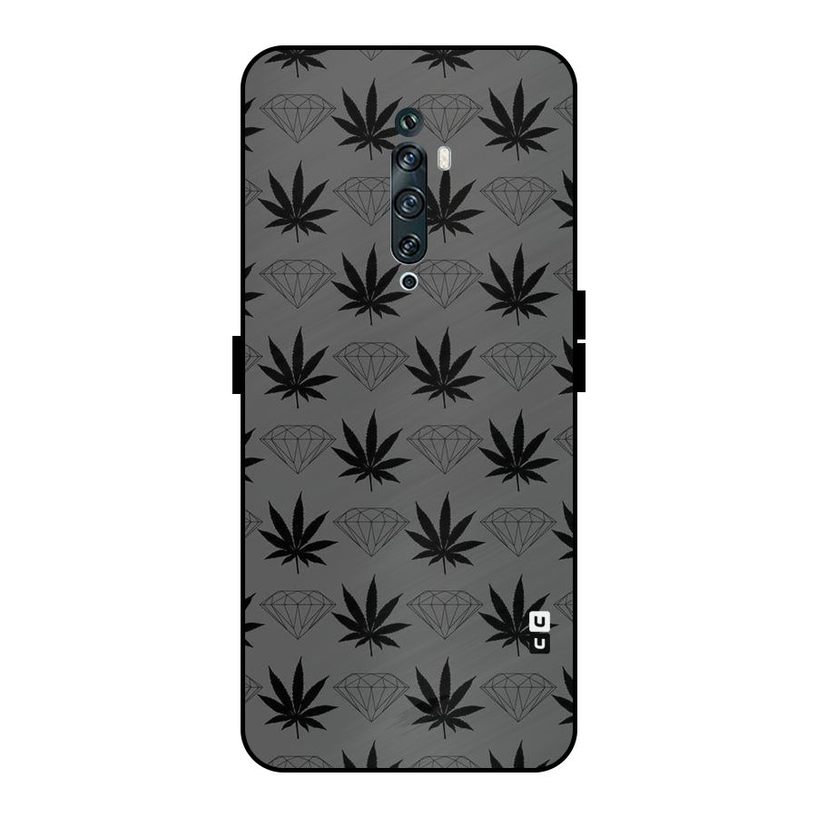 Grass Diamond Metal Back Case for Oppo Reno2 F