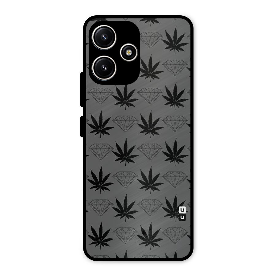 Grass Diamond Metal Back Case for Poco M6 Pro