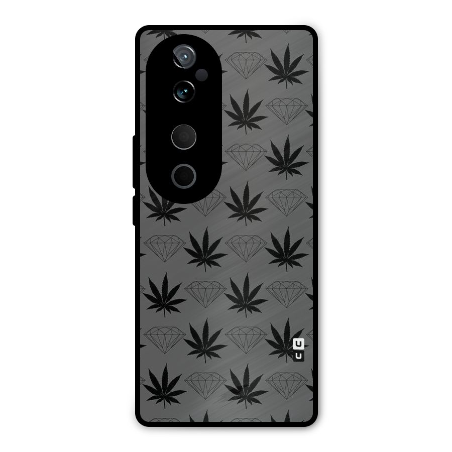 Grass Diamond Metal Back Case for Vivo T3 Ultra