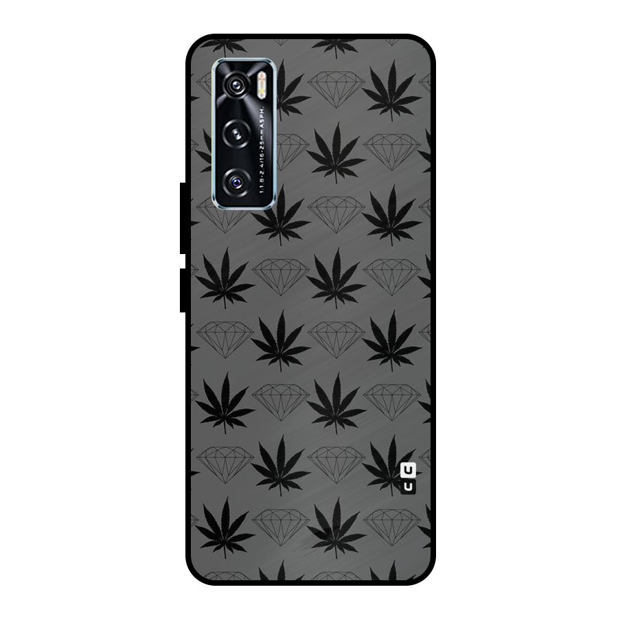 Grass Diamond Metal Back Case for Vivo V20 SE