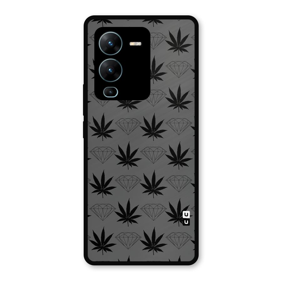 Grass Diamond Metal Back Case for Vivo V25 Pro