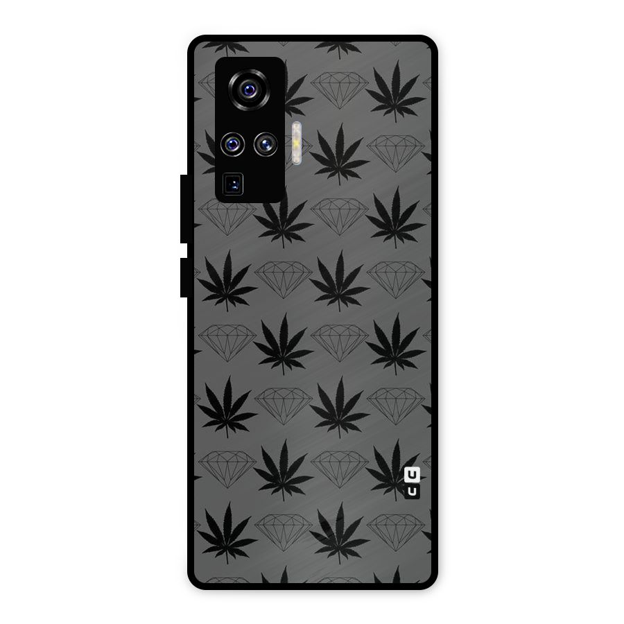 Grass Diamond Metal Back Case for Vivo X50 Pro