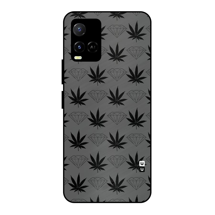 Grass Diamond Metal Back Case for Vivo Y21T
