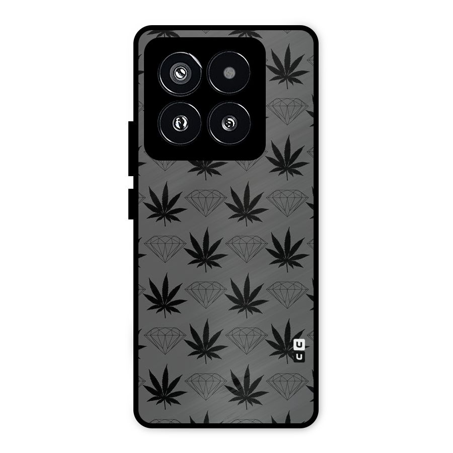 Grass Diamond Metal Back Case for Xiaomi 14 Pro