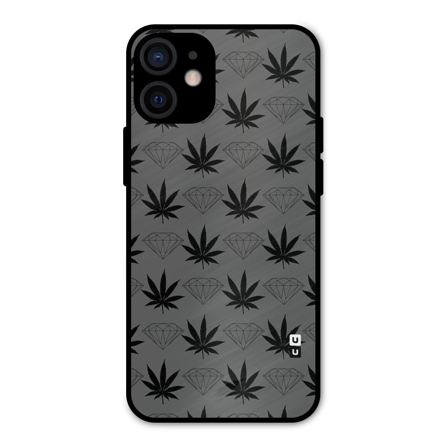 Grass Diamond Metal Back Case for iPhone 12 Mini