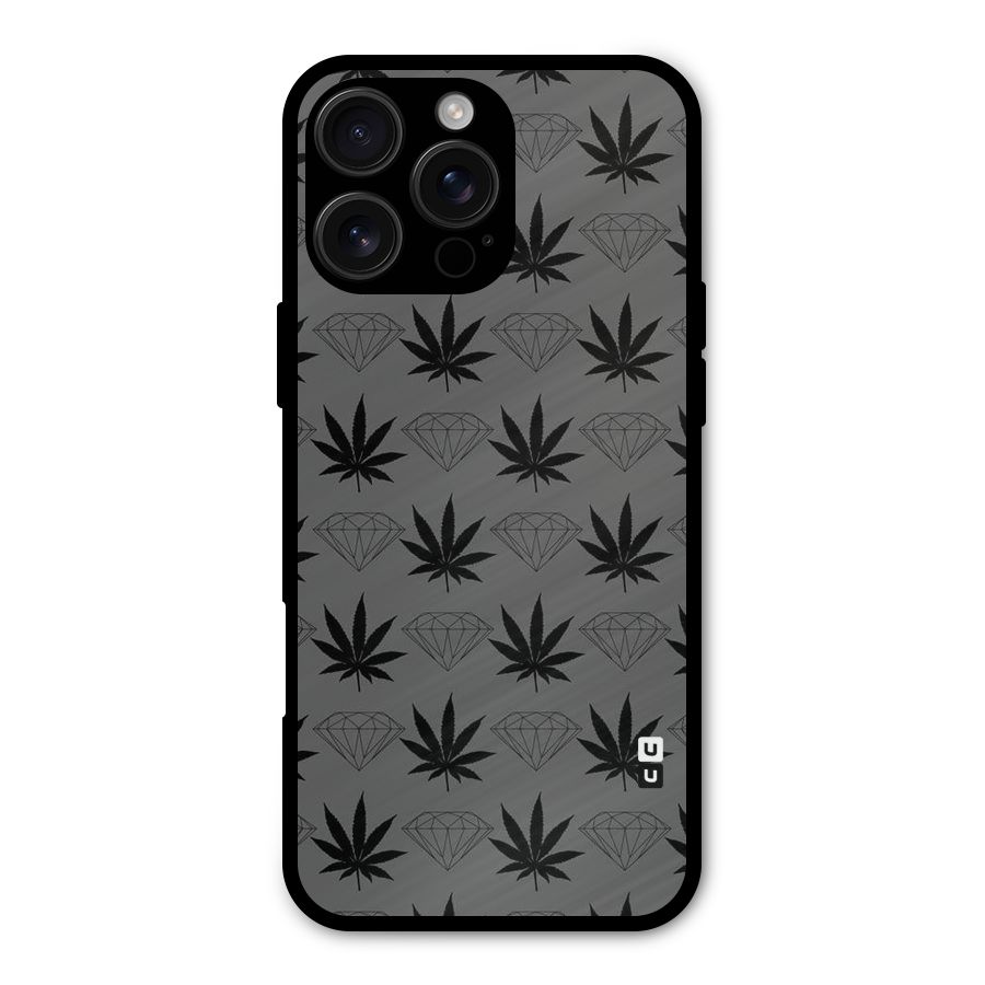 Grass Diamond Metal Back Case for iPhone 16 Pro Max