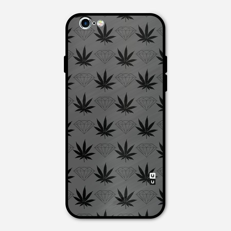 Grass Diamond Metal Back Case for iPhone 6 6s