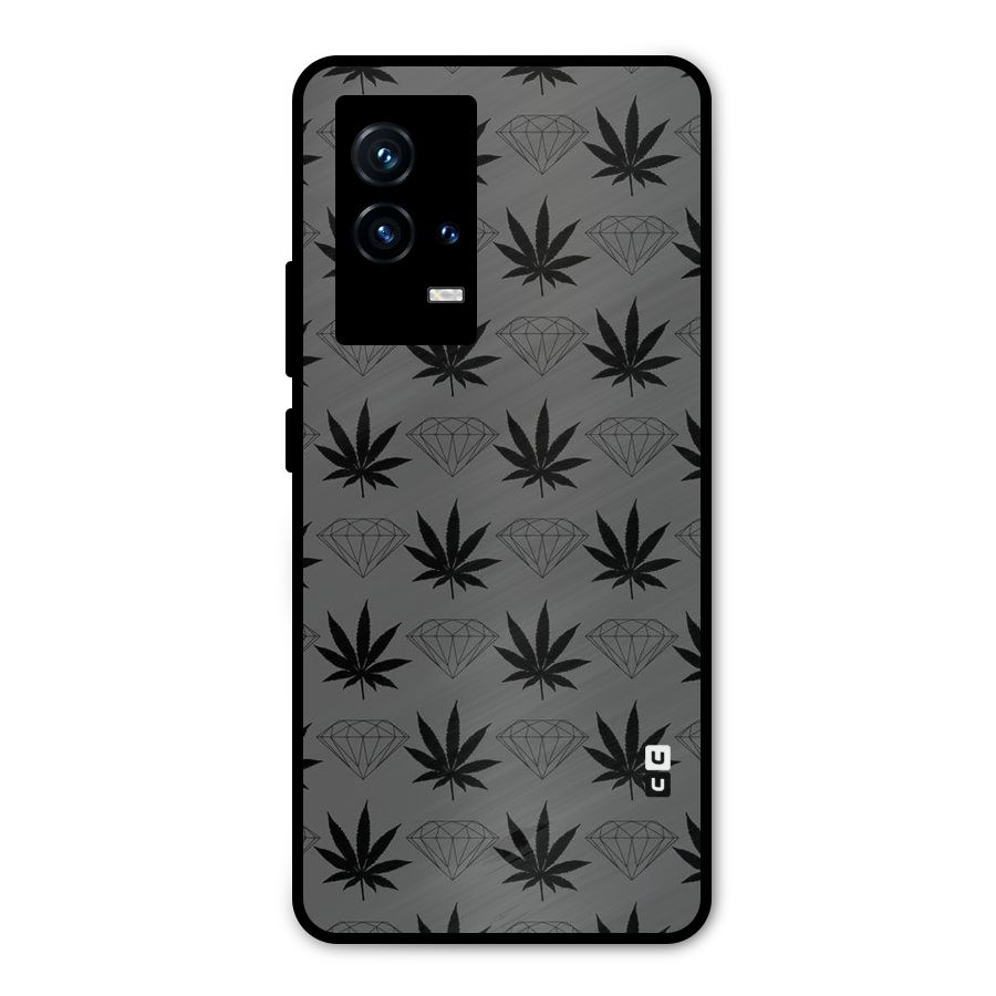 Grass Diamond Metal Back Case for iQOO 9 5G