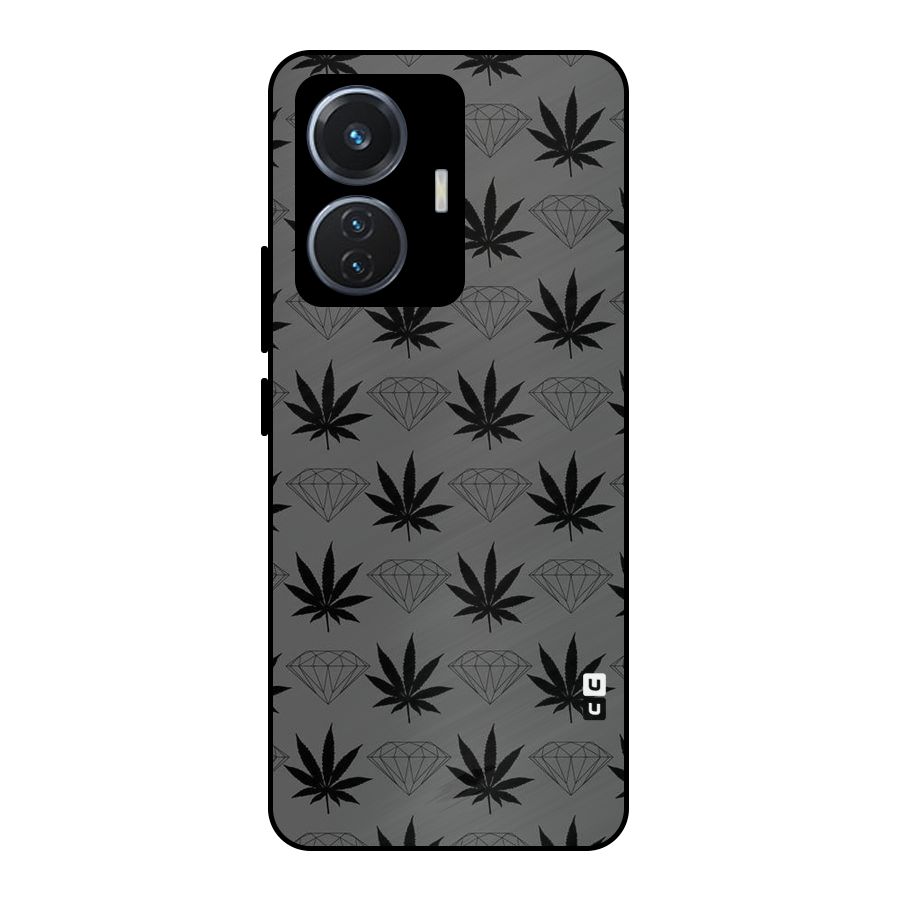 Grass Diamond Metal Back Case for iQOO Z6 44W