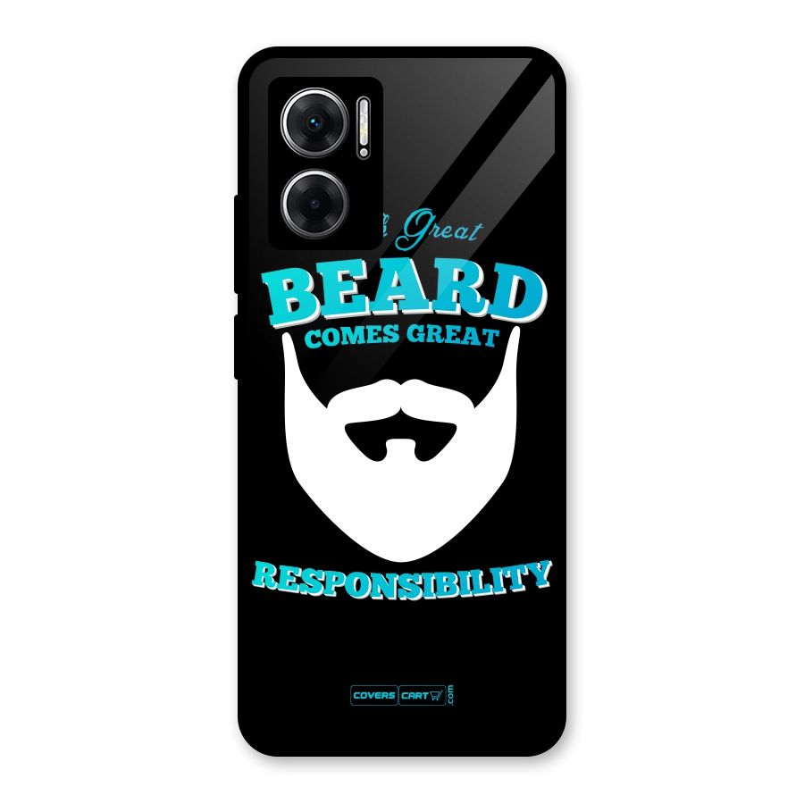 Great Beard Glass Back Case for Redmi 11 Prime 5G