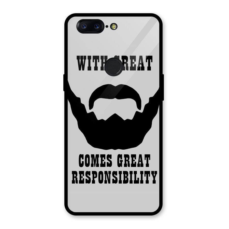 Great Beard Great Responsibility Glass Back Case for OnePlus 5T