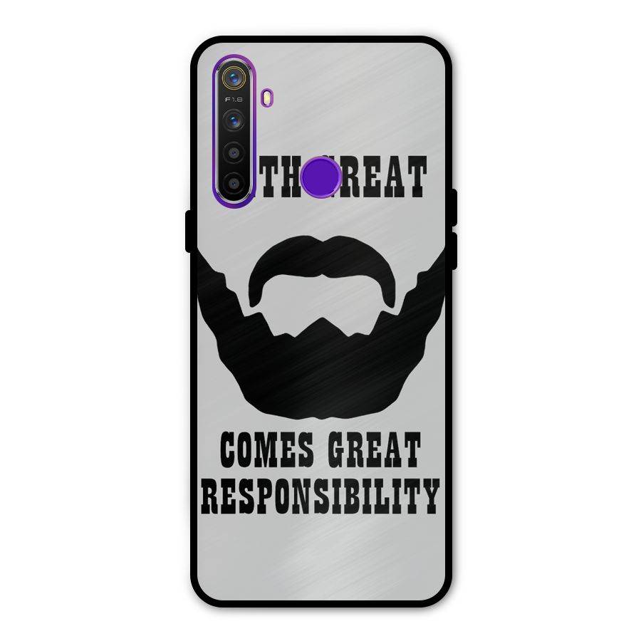 Great Beard Great Responsibility Glass Back Case for Realme 5s