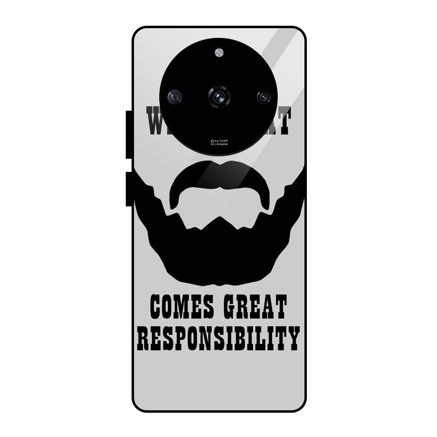 Great Beard Great Responsibility Glass Back Case for Realme Narzo 60 5G