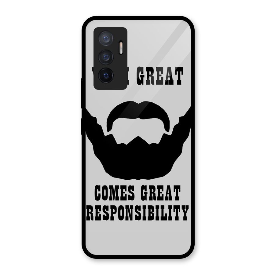Great Beard Great Responsibility Glass Back Case for Vivo V23e