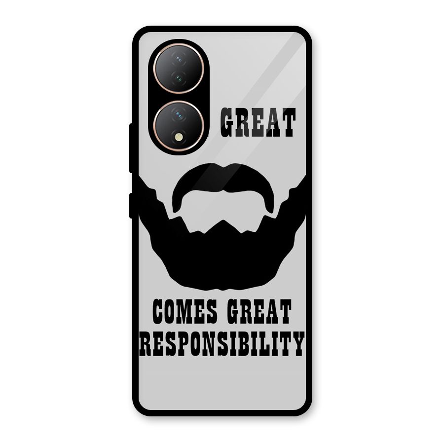 Great Beard Great Responsibility Glass Back Case for Vivo Y100A