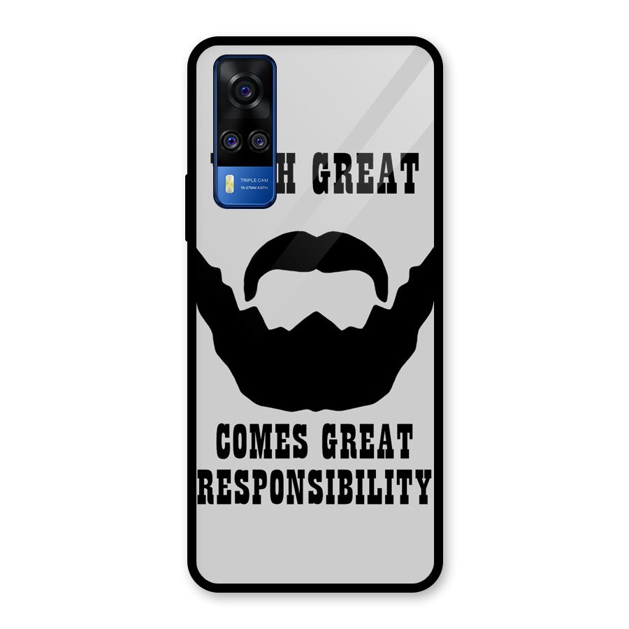 Great Beard Great Responsibility Glass Back Case for Vivo Y31