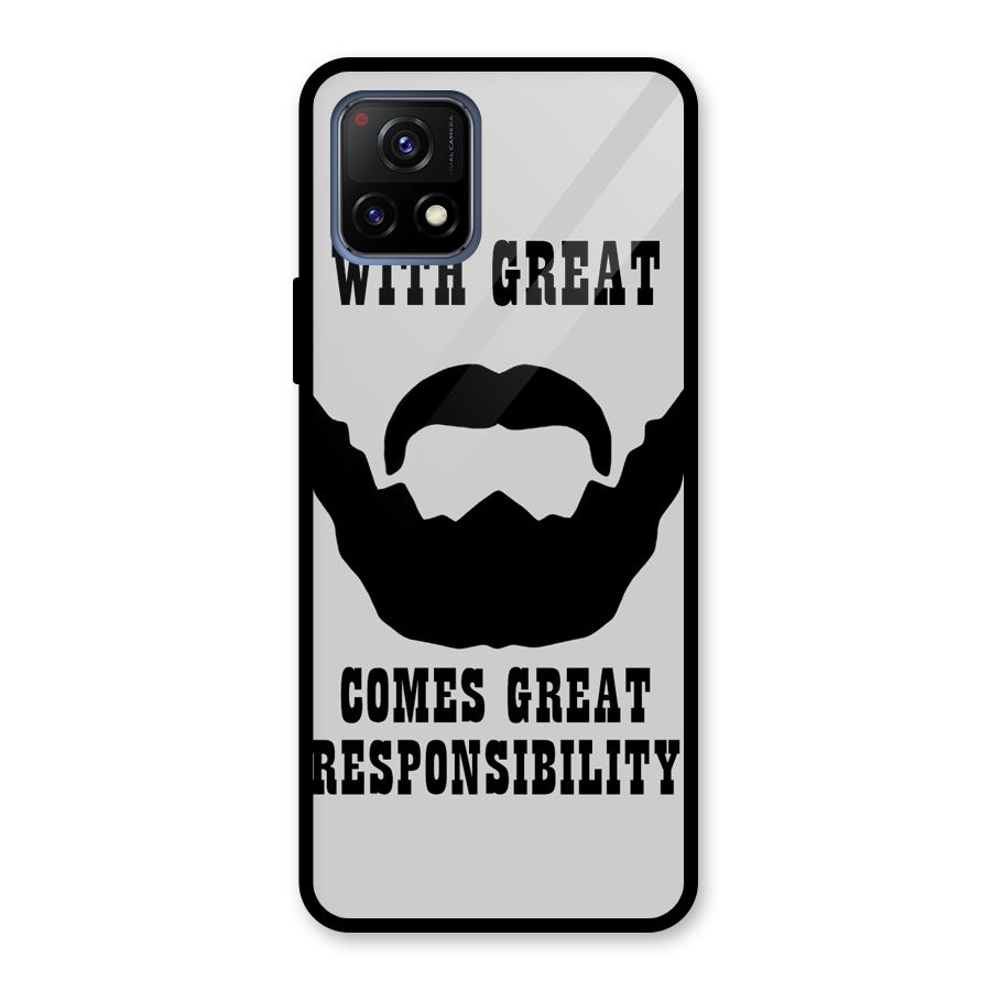Great Beard Great Responsibility Glass Back Case for Vivo Y72 5G