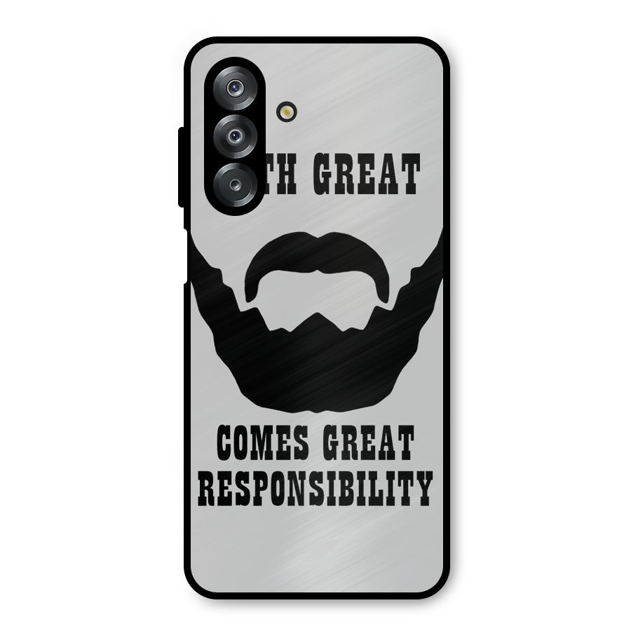 Great Beard Great Responsibility Metal Back Case for Galaxy A26