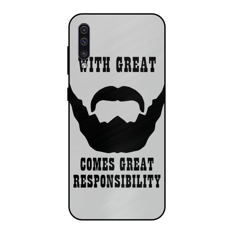 Great Beard Great Responsibility Metal Back Case for Galaxy A30s