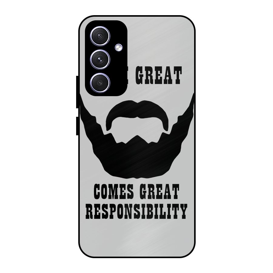 Great Beard Great Responsibility Metal Back Case for Galaxy A54