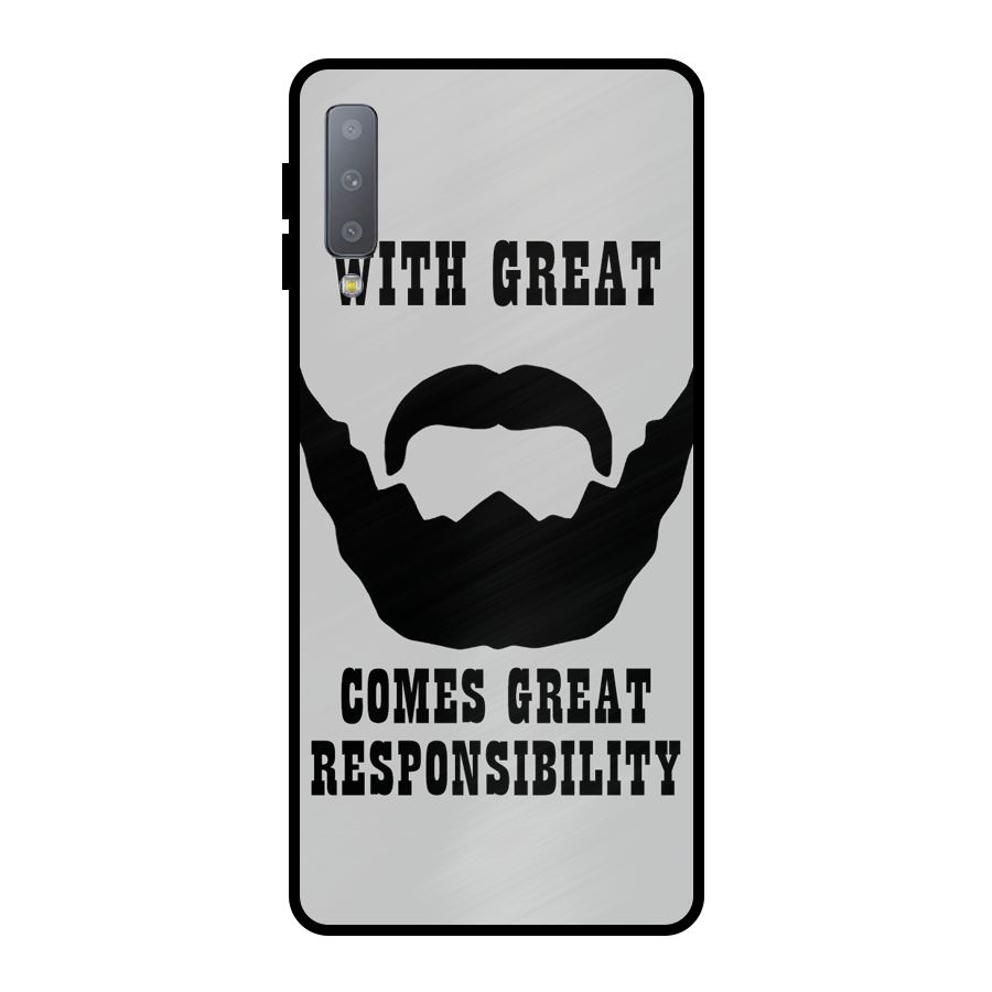 Great Beard Great Responsibility Metal Back Case for Galaxy A7 (2018)