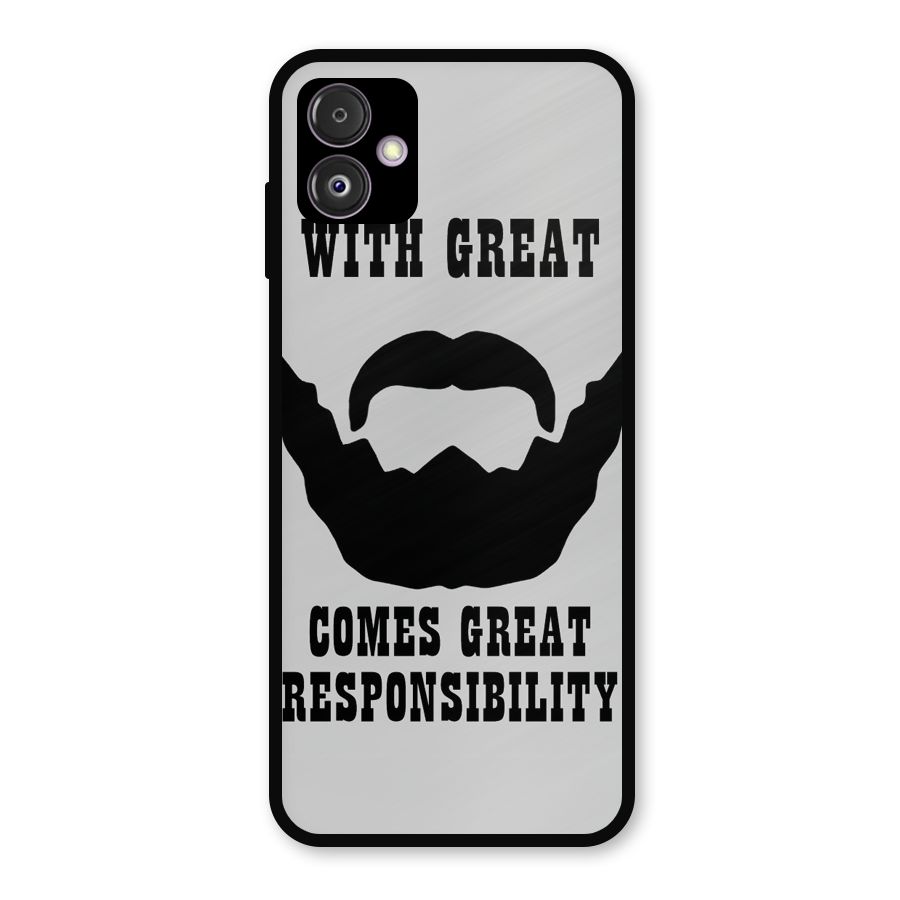 Great Beard Great Responsibility Metal Back Case for Galaxy F14