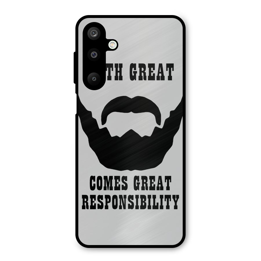 Great Beard Great Responsibility Metal Back Case for Galaxy M16