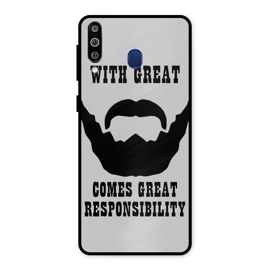 Great Beard Great Responsibility Metal Back Case for Galaxy M30