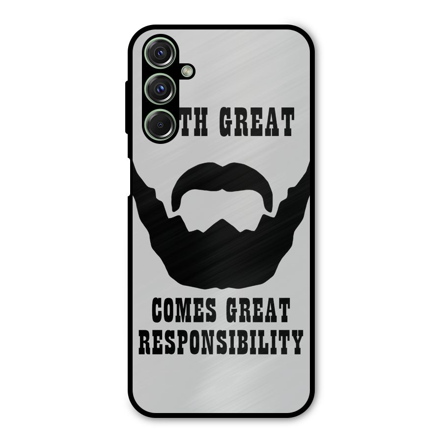 Great Beard Great Responsibility Metal Back Case for Galaxy M34