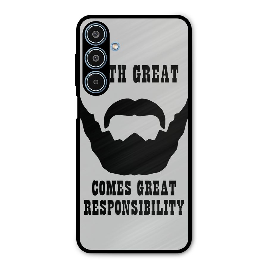 Great Beard Great Responsibility Metal Back Case for Galaxy M35