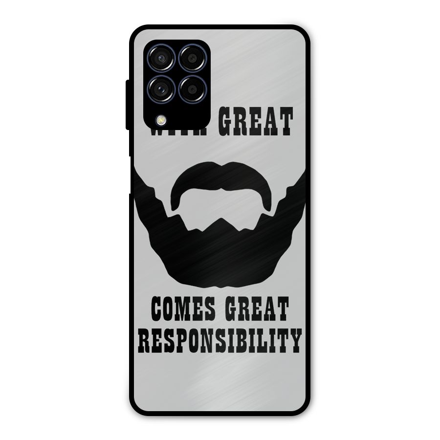Great Beard Great Responsibility Metal Back Case for Galaxy M53 5G