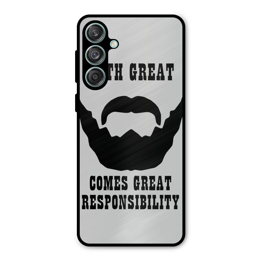Great Beard Great Responsibility Metal Back Case for Galaxy M55 5G