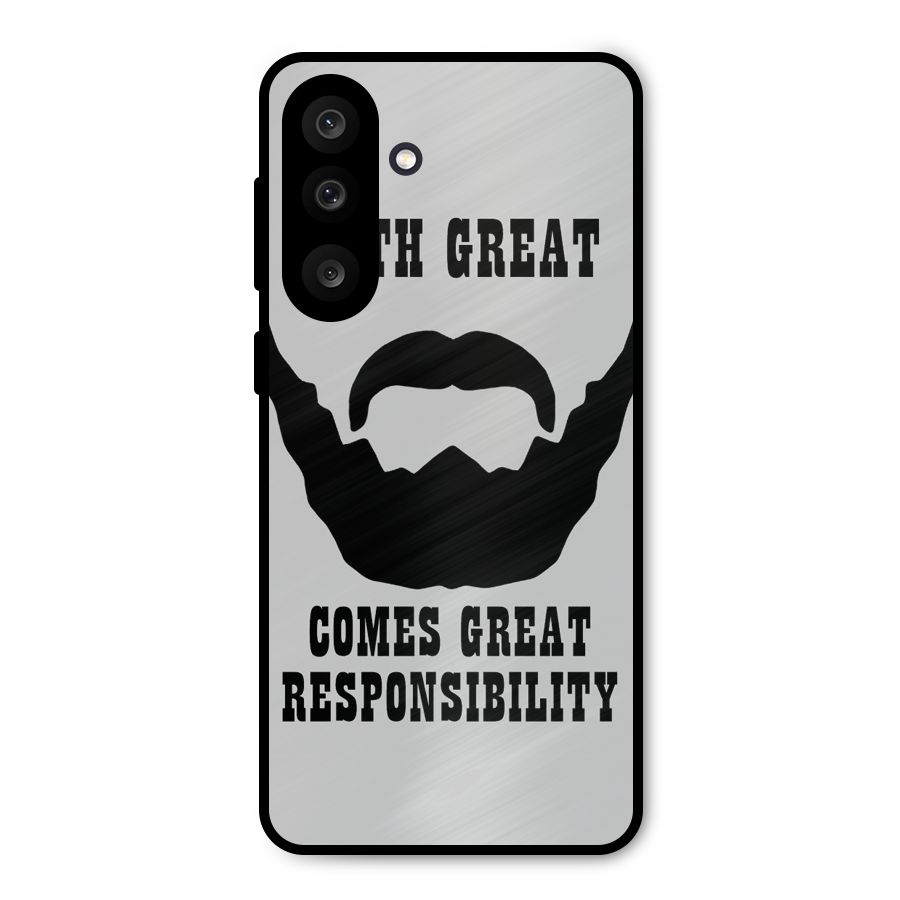 Great Beard Great Responsibility Metal Back Case for Galaxy M56