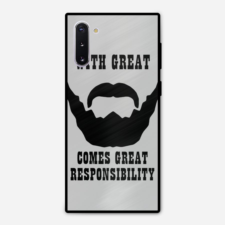 Great Beard Great Responsibility Metal Back Case for Galaxy Note 10