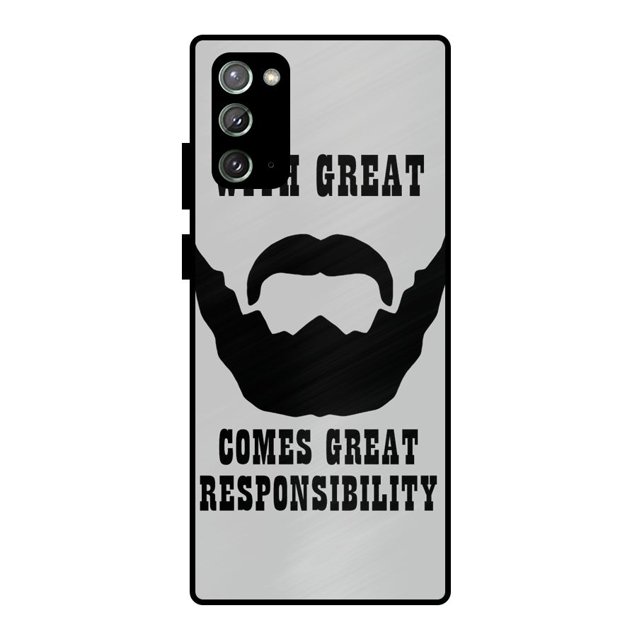 Great Beard Great Responsibility Metal Back Case for Galaxy Note 20