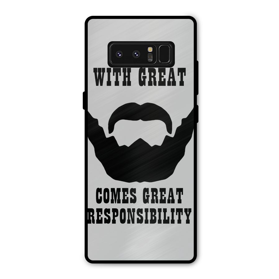 Great Beard Great Responsibility Metal Back Case for Galaxy Note 8