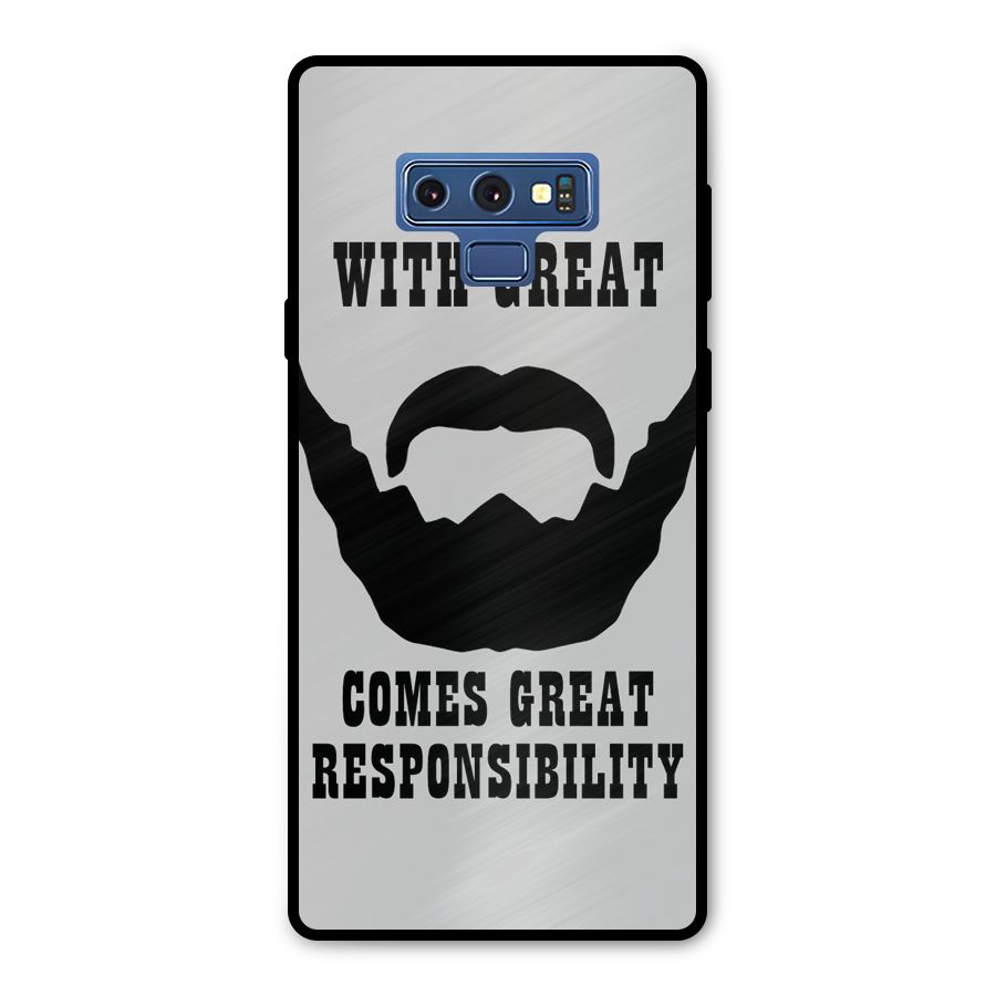 Great Beard Great Responsibility Metal Back Case for Galaxy Note 9