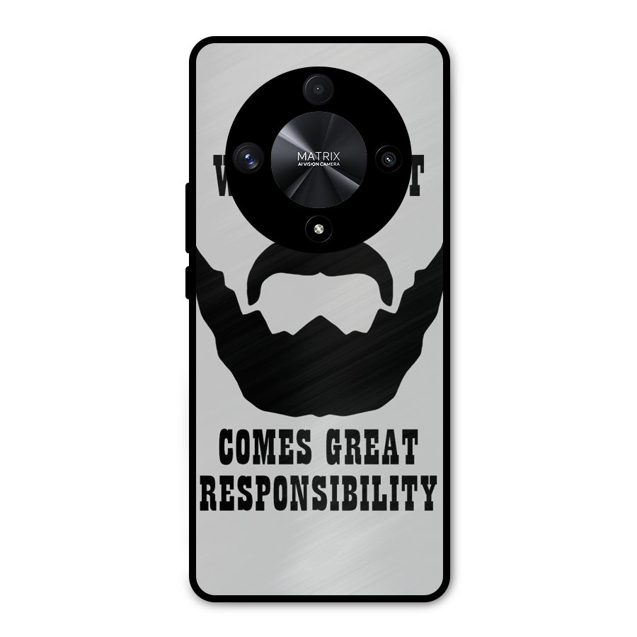 Great Beard Great Responsibility Metal Back Case for Honor X9b
