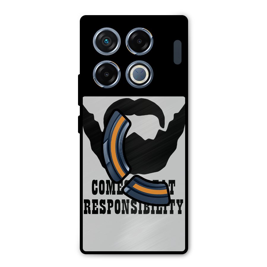 Great Beard Great Responsibility Metal Back Case for Infinix GT 20 Pro