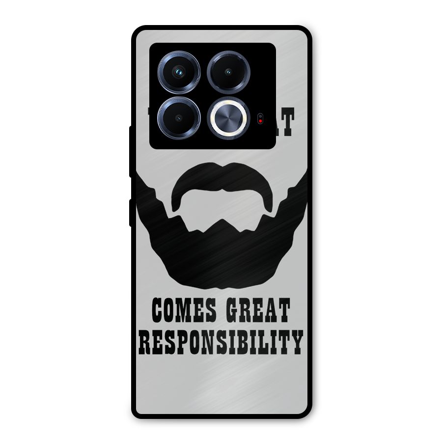 Great Beard Great Responsibility Metal Back Case for Infinix Note 40 5G