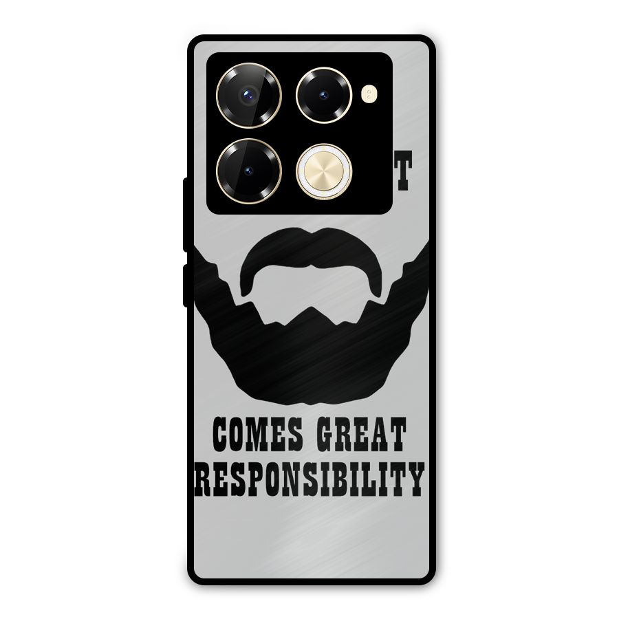 Great Beard Great Responsibility Metal Back Case for Infinix Note 40 Pro Plus