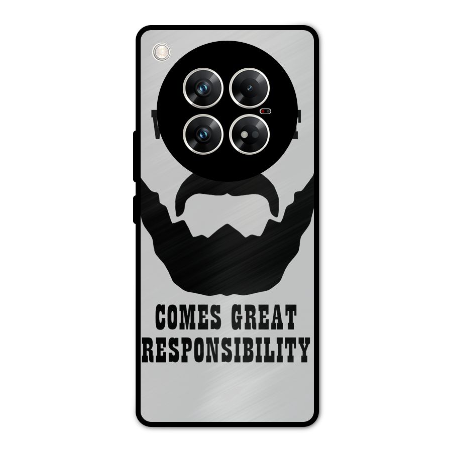 Great Beard Great Responsibility Metal Back Case for Infinix Zero 40 5G