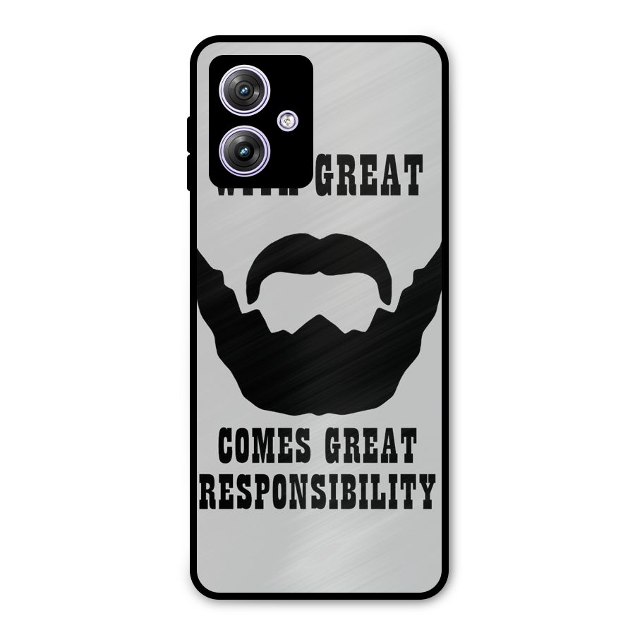 Great Beard Great Responsibility Metal Back Case for Moto G64