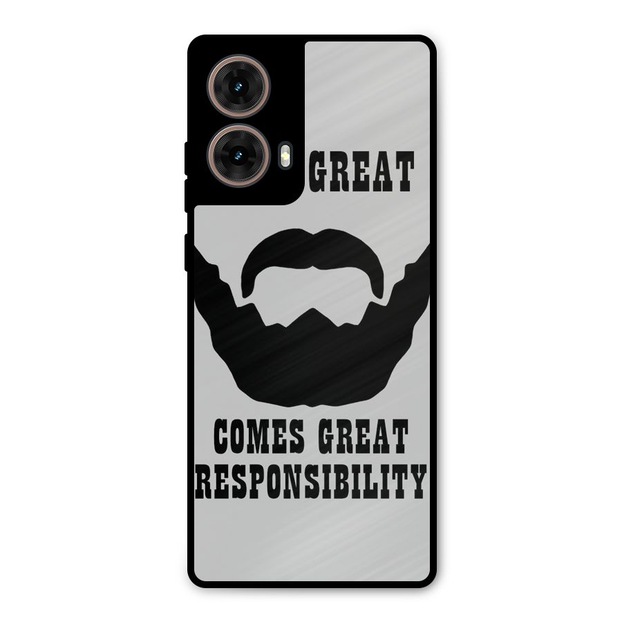 Great Beard Great Responsibility Metal Back Case for Moto G85