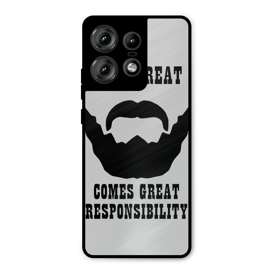 Great Beard Great Responsibility Metal Back Case for Motorola Edge 50 Pro