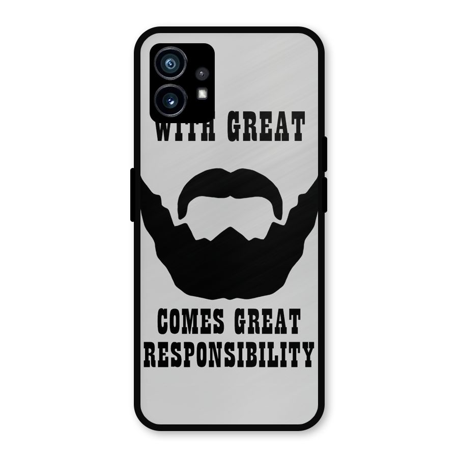 Great Beard Great Responsibility Metal Back Case for Nothing Phone 1